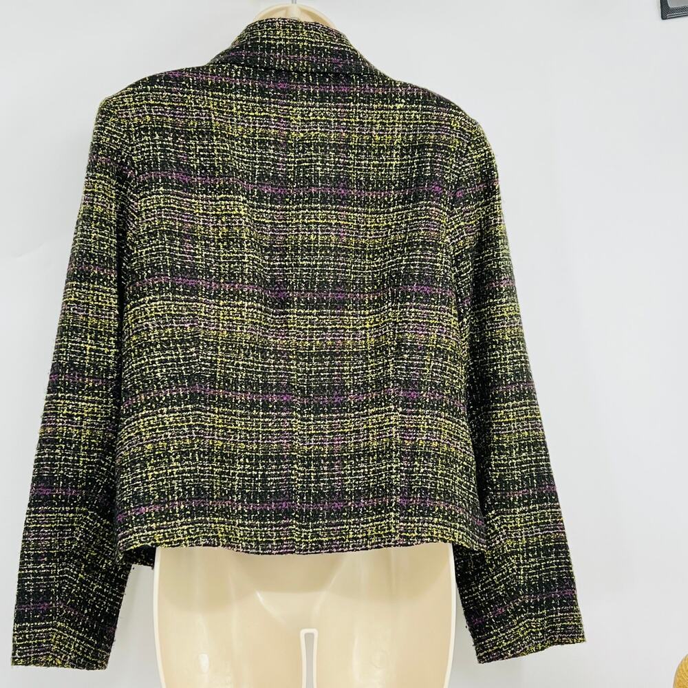 PENDLETON Petite Chunky Weave Look Jacket 12 Cott… - image 4